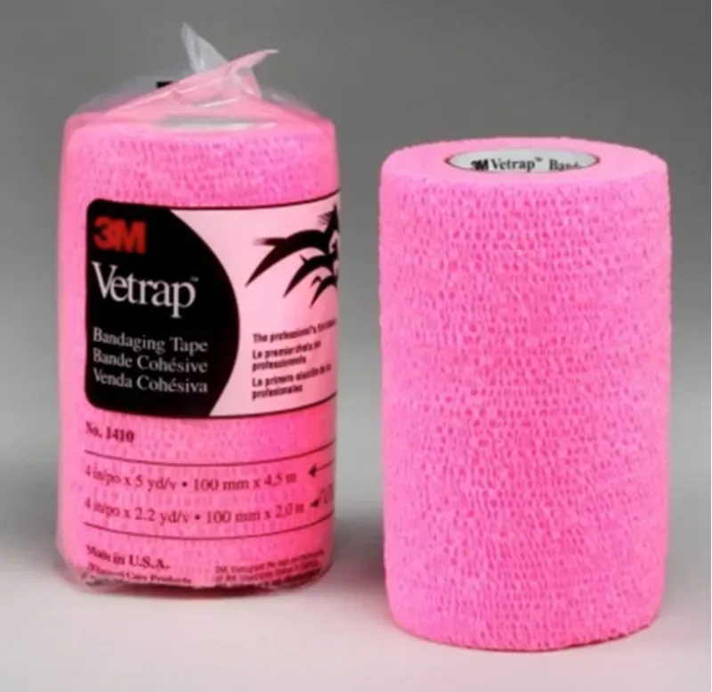 3M Vetrap Equine Cohesive 10cm Bandage in Hot Pink