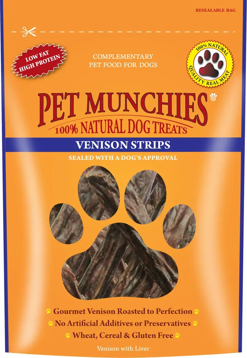 Pet Munchies 75 gm Venison Strips