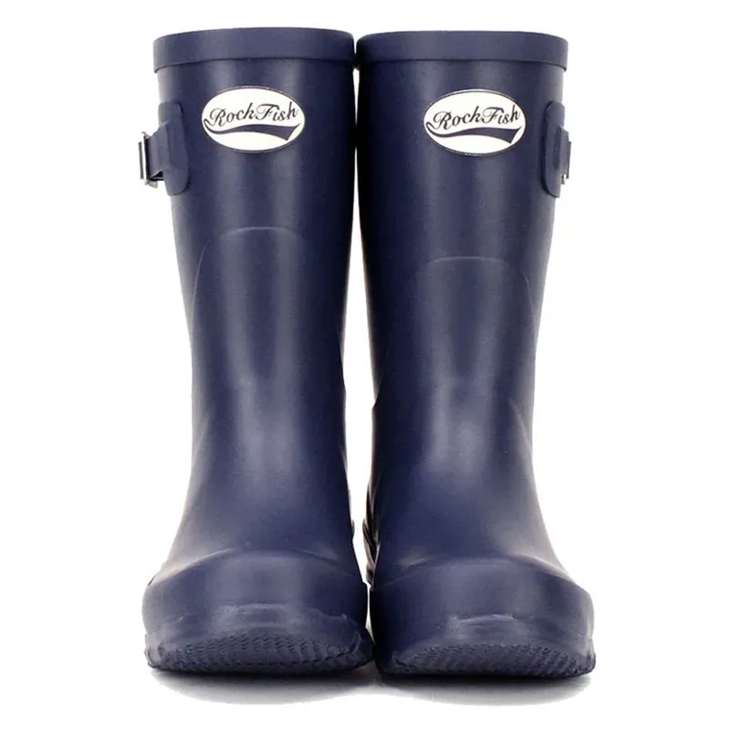 Rockfish Women's Short Matt Wellington Boots in Our Navy-1