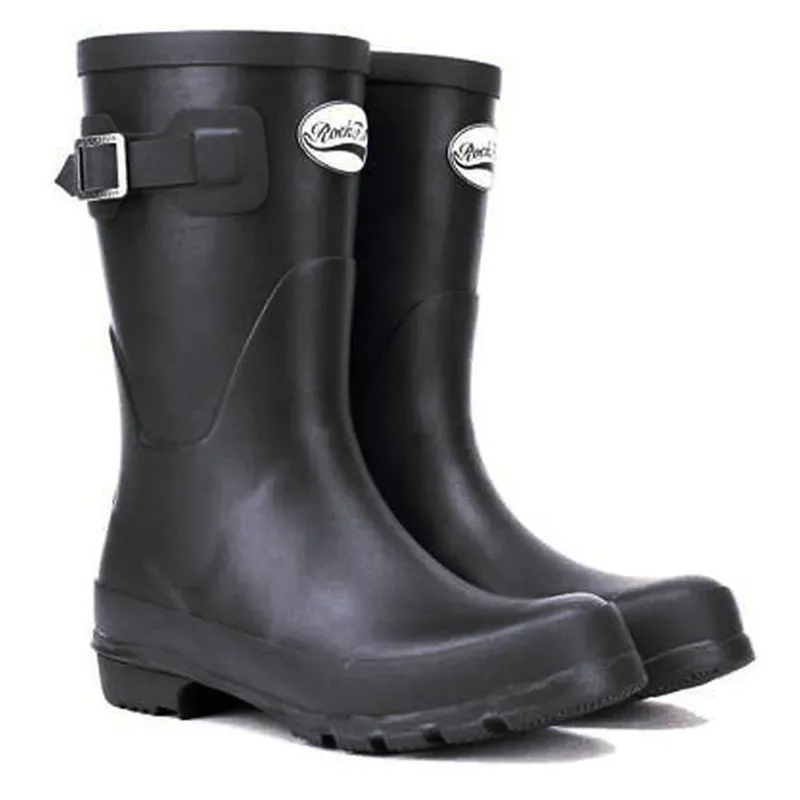 Rockfish Women's Short Matt Wellington Boots in Black