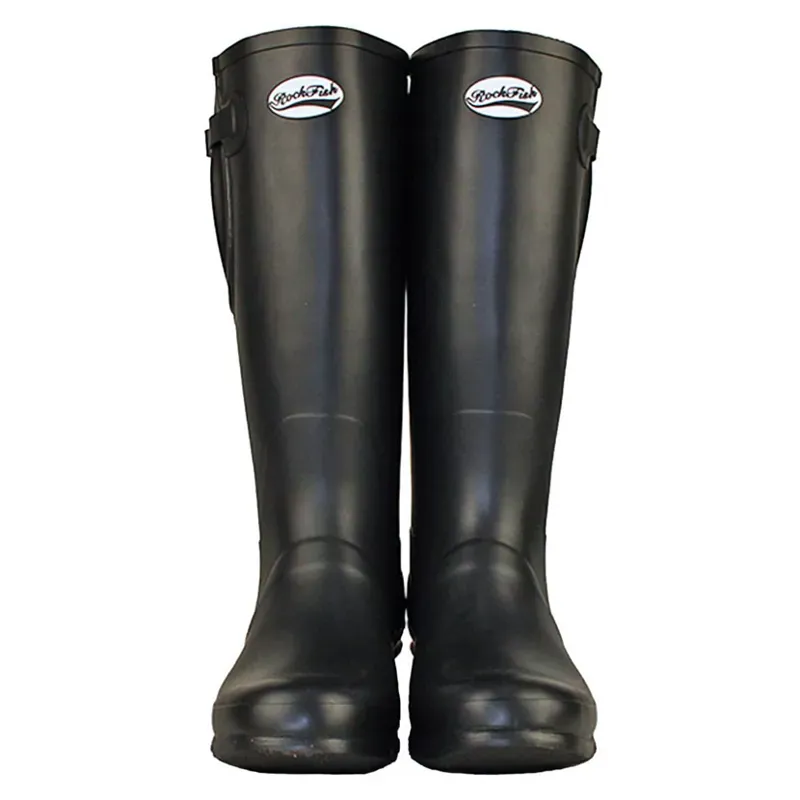 Rockfish Women's Lined Tall Adjustable Matt Wellington Boots in Black-2