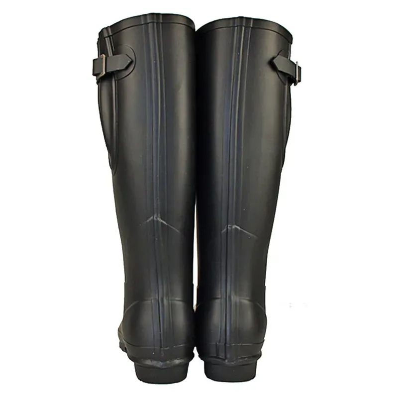 Rockfish Women's Lined Tall Adjustable Matt Wellington Boots in Black-4