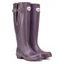 Rockfish Women's Lined Tall Adjustable Matt Wellington Boots in Purple