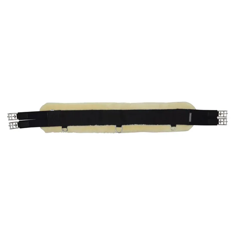 Hy Equestrian Detachable Faux Fur Elasticated Girth in Black