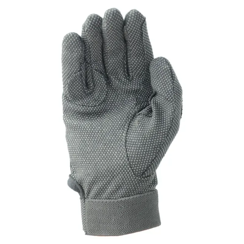 Hy Equestrian Cotton Pimple Palm Gloves in Black