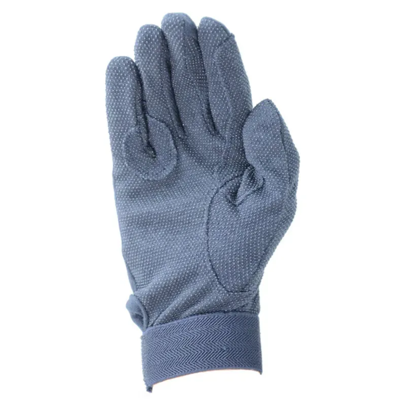 Hy Equestrian Cotton Pimple Palm Gloves in Navy