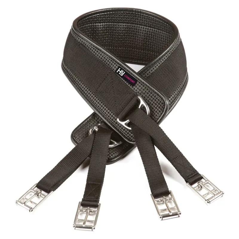 Hy Equestrian Humane Waffle Girth in Black