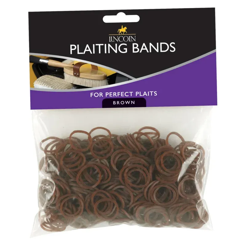 Lincoln Plaiting Bands in Brown