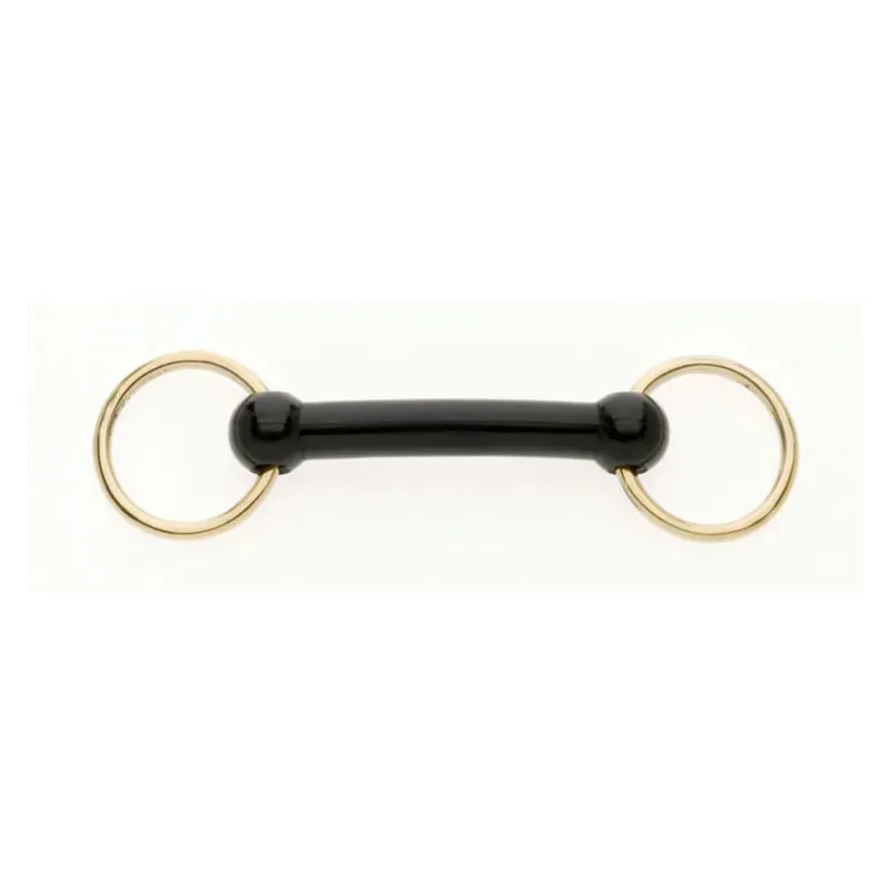 Lorina In Hand Nylon Mullen Mouth Brass Ring Bradoon in Brass