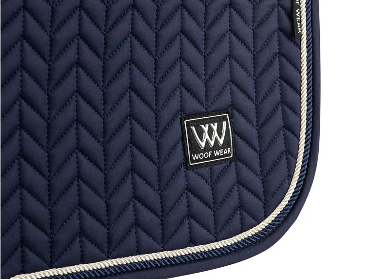 Woof Wear Herringbone Saddle Pad DR Navy-1