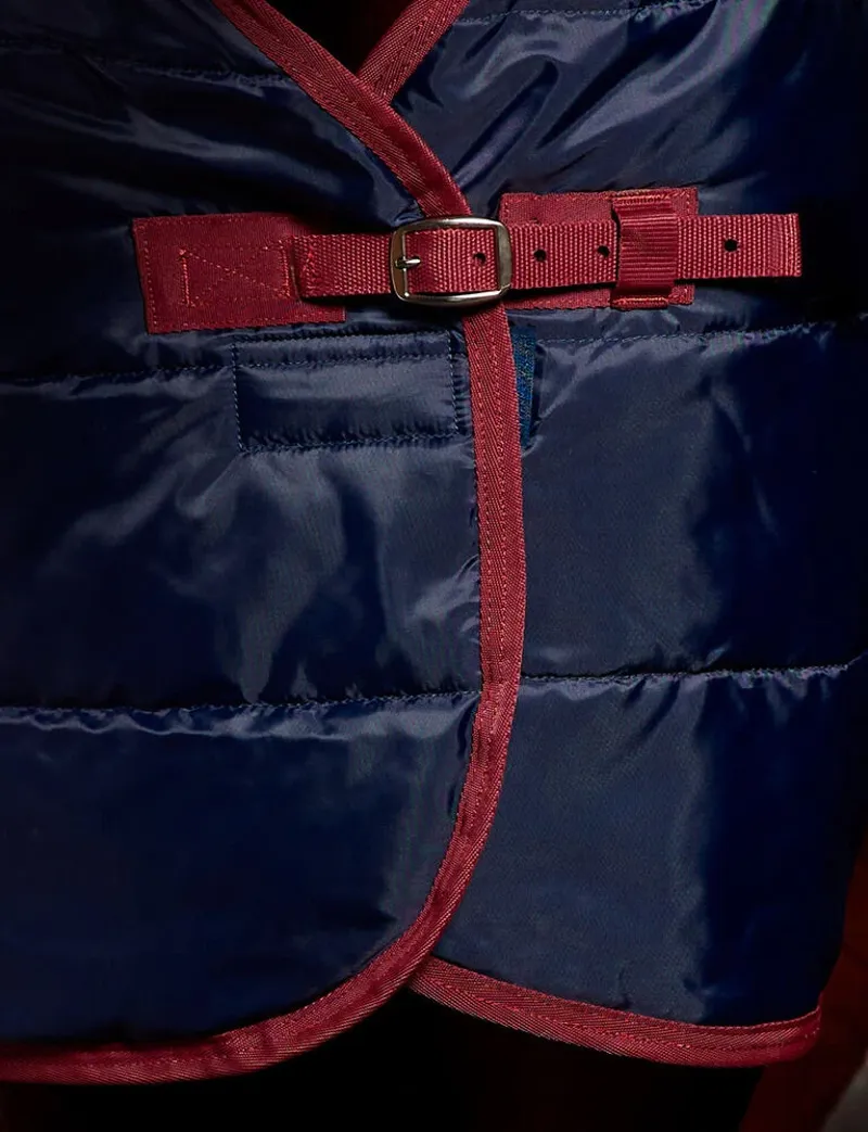 Weatherbeeta Comfitec 210D Channel Quilt Stable Standard Neck 220G Navy/Burgundy-4