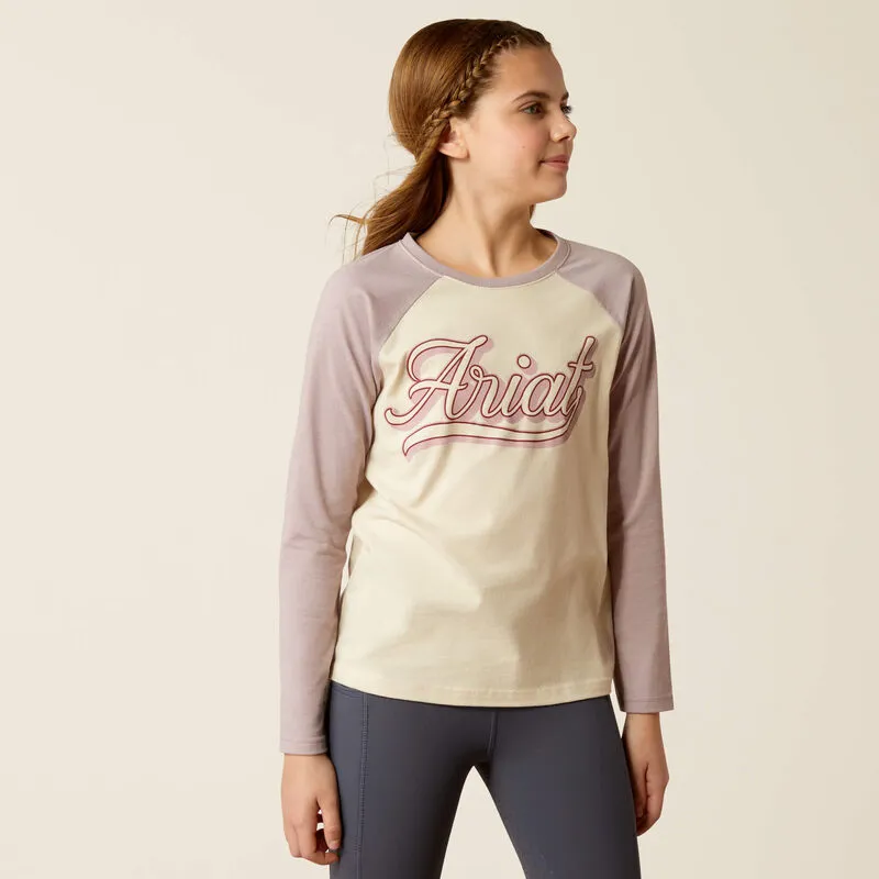 Ariat Youth Pony Script Baseball Top