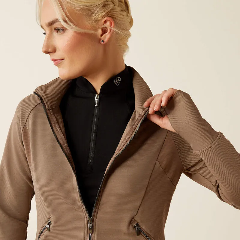 Ariat Wms Bellatrix Full Zip Sweatshirt Brick Brown-2