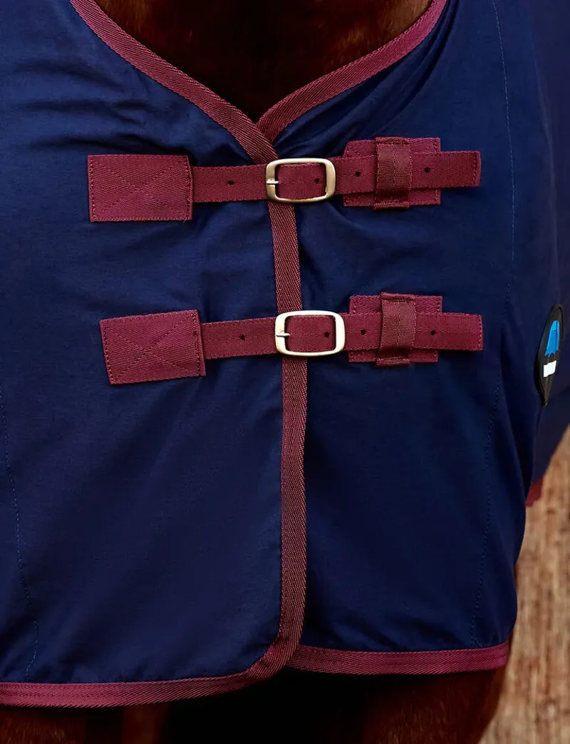 Weatherbeeta Cotton Sheet Standard Neck Navy/Burgundy-3