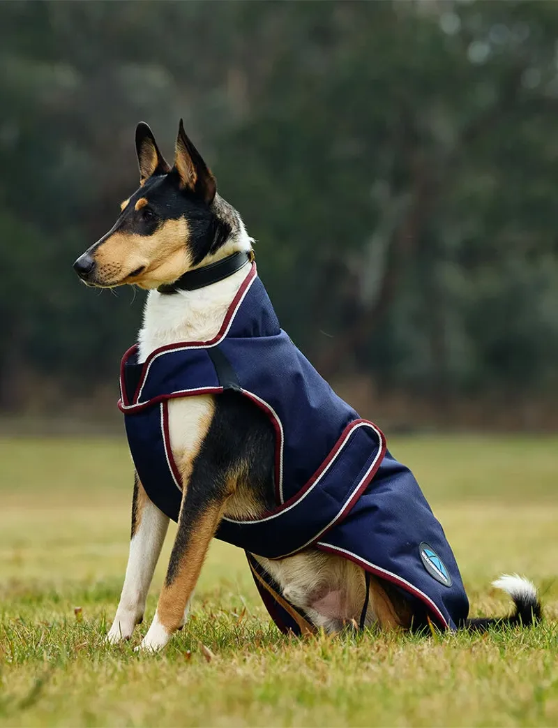 WB Comfitec Premier Duluxe WP Dog Coat Navy/Burg-2
