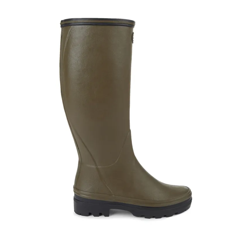 Le Chameau Womens Giverny Jersey Lines Boot Vert Chameau-1