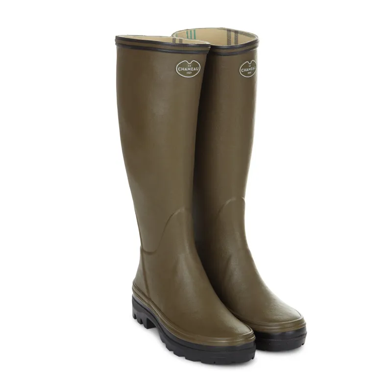 Le Chameau Womens Giverny Jersey Lines Boot Vert Chameau