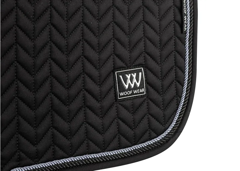 Woof Wear Herringbone Saddle Pad DR Black-1
