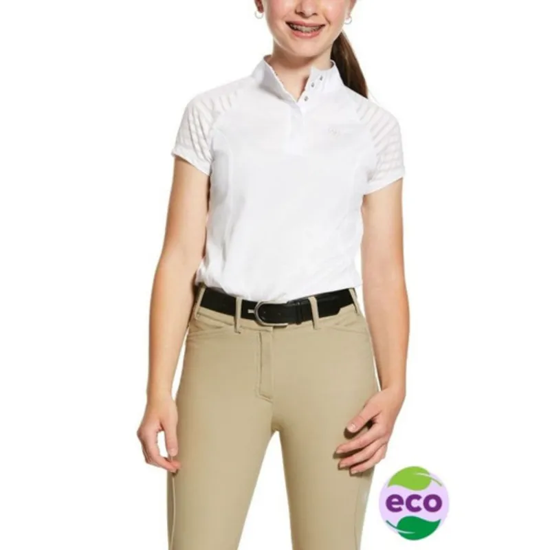 Ariat Youth Aptos Vent SS Show Shirt White