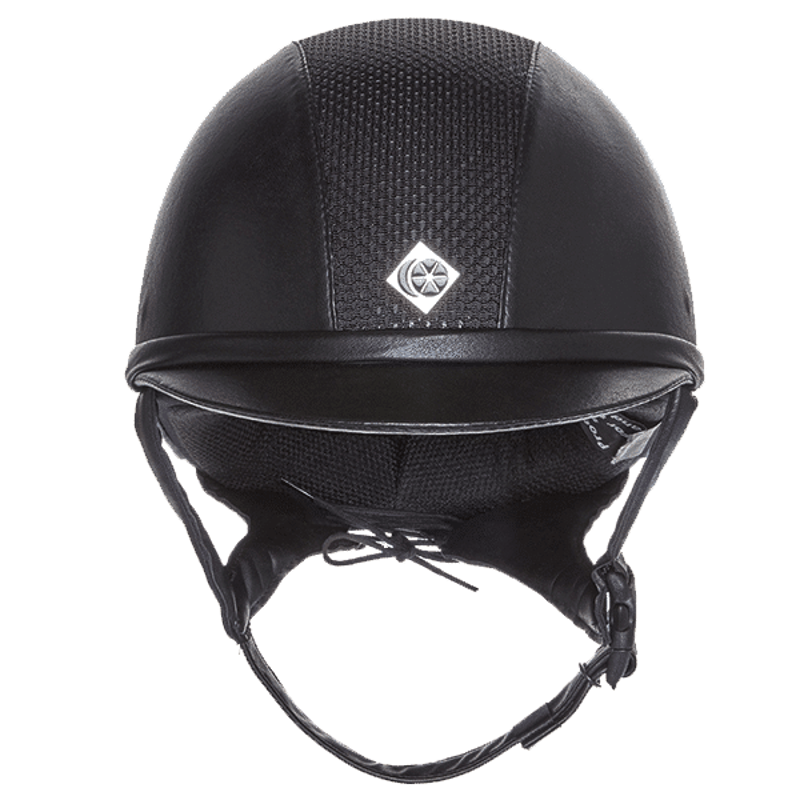 Charles Owen Ayr8 Plus Leather Look All Black-2