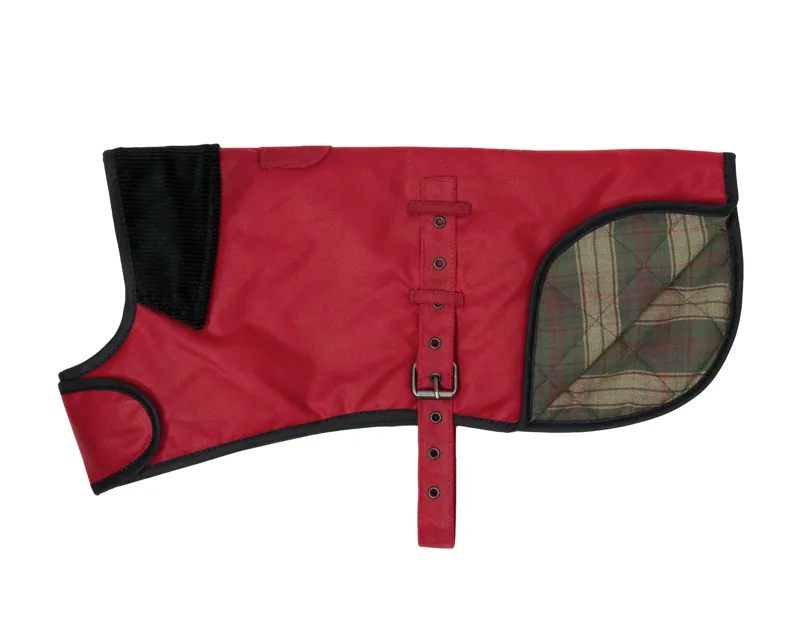 Earthbound Premium Wax Dog Coat Red