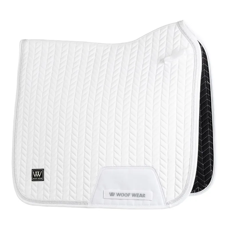 Woof Wear Herringbone Saddle Pad DR White