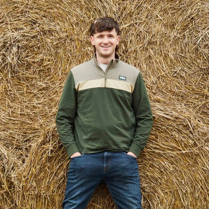 Ridgeline Mens Back Slider Rugby Top Olive Multi