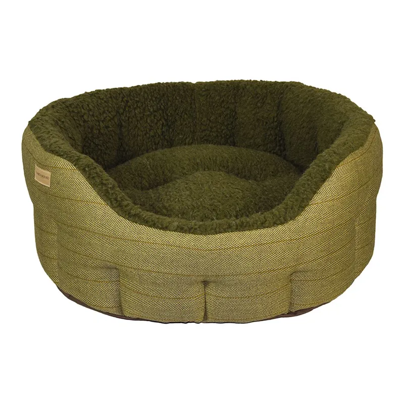 Earthbound Traditional Tweed Bed Green-1