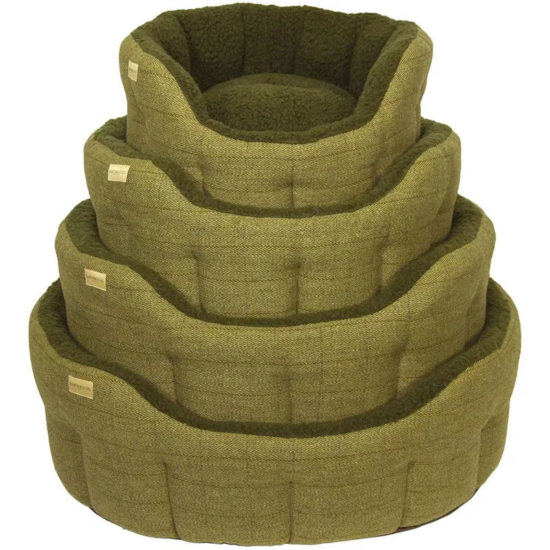 Earthbound Traditional Tweed Bed Green