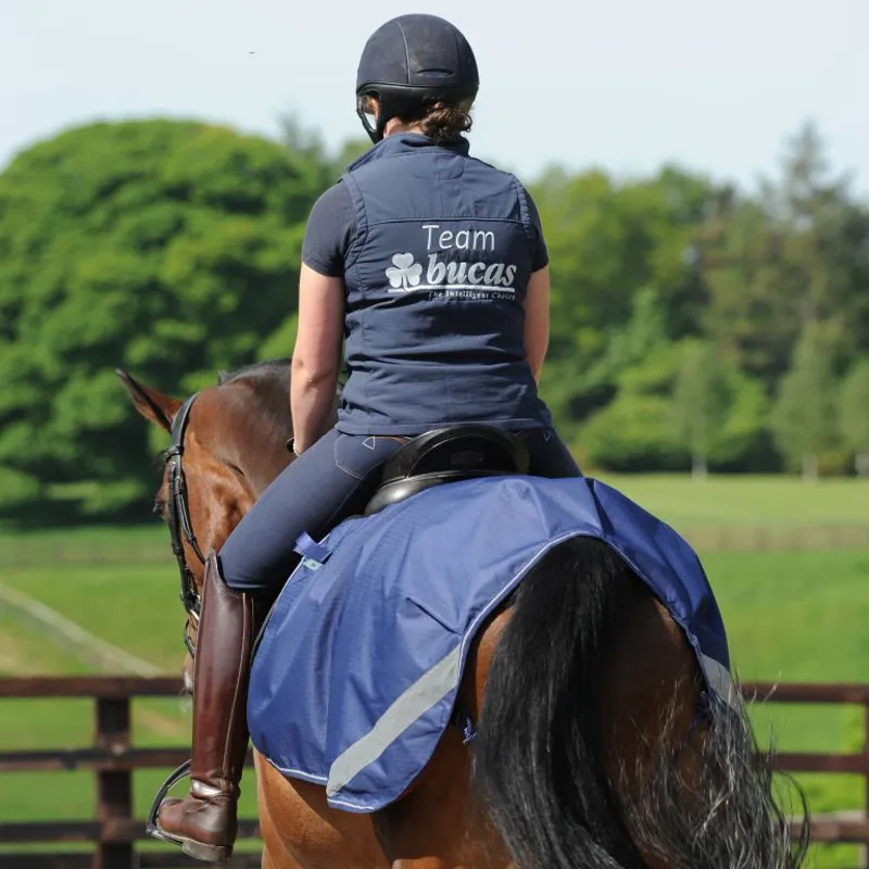 Bucas Quarter Sheet Navy/Silver