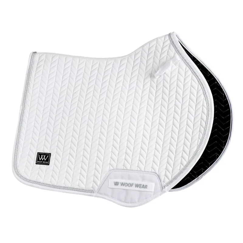 Woof Wear Herringbone Saddle Pad CC White
