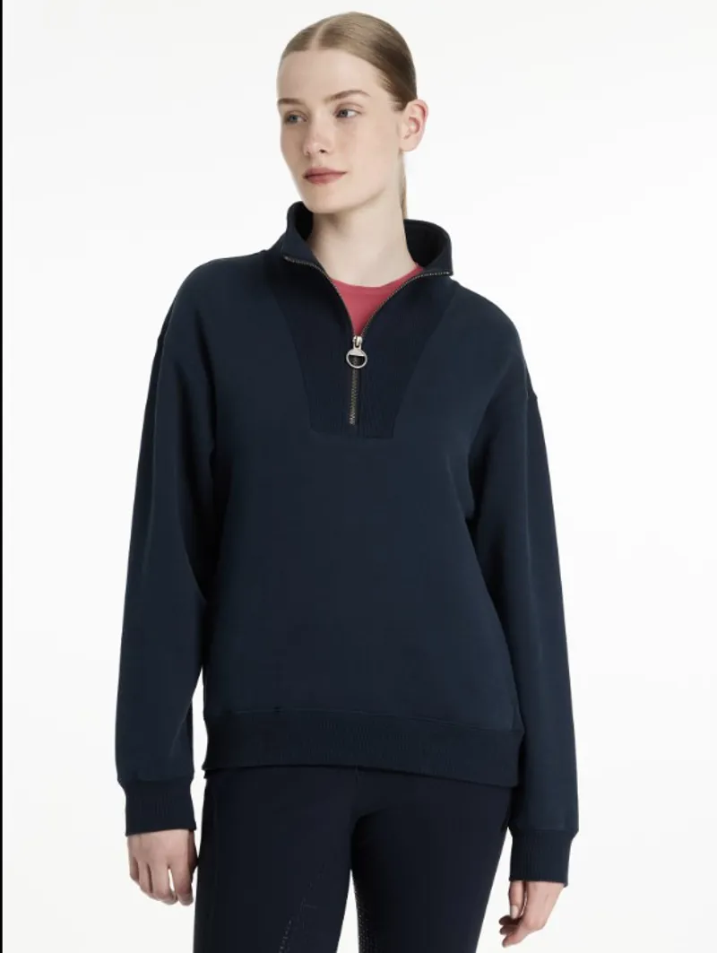 Lemieux Keira Quarter Neck Sweat Navy