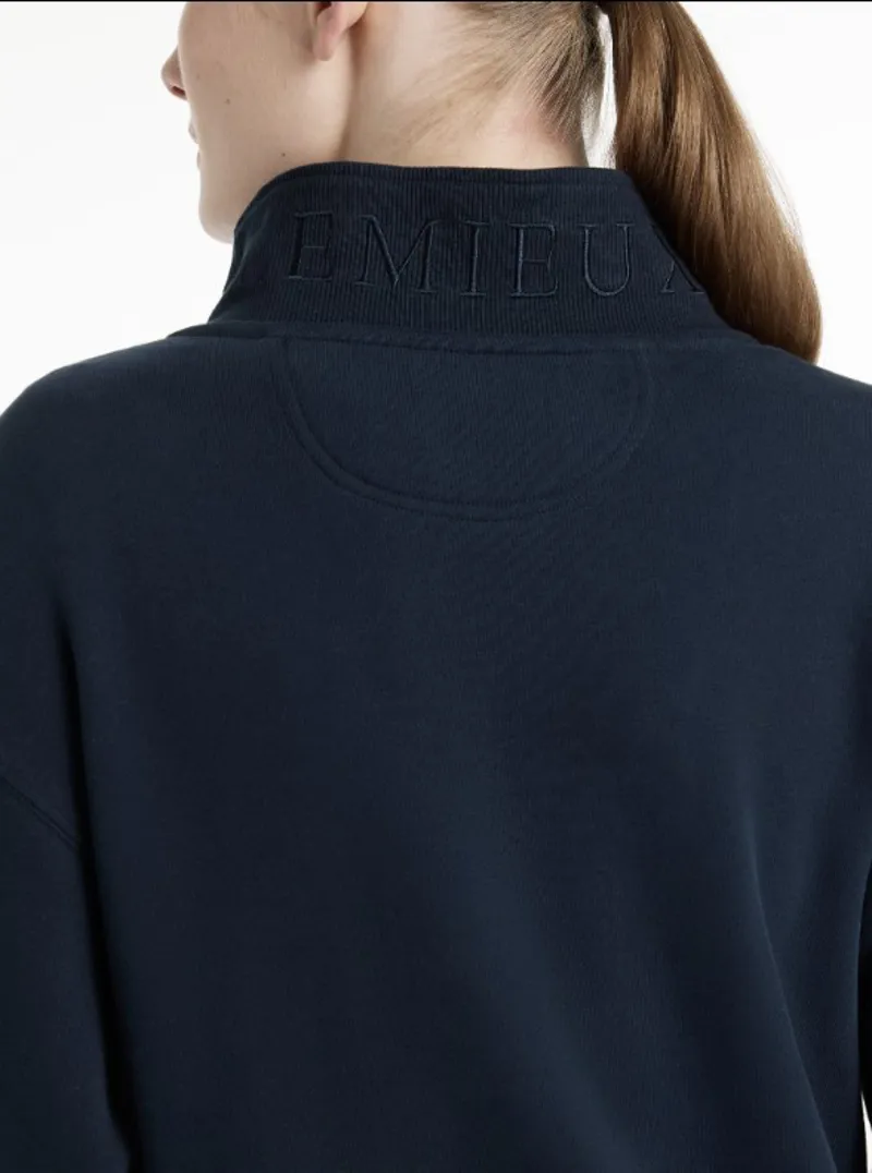 Lemieux Keira Quarter Neck Sweat Navy-1