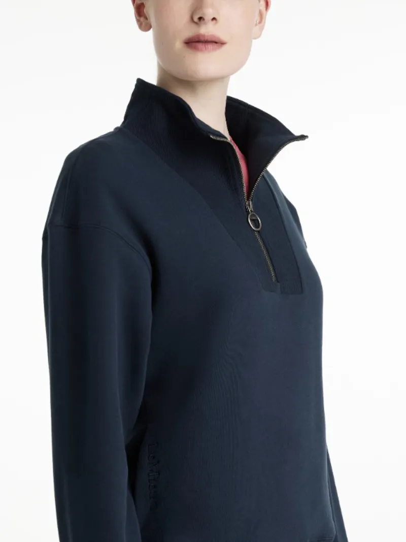 Lemieux Keira Quarter Neck Sweat Navy-2