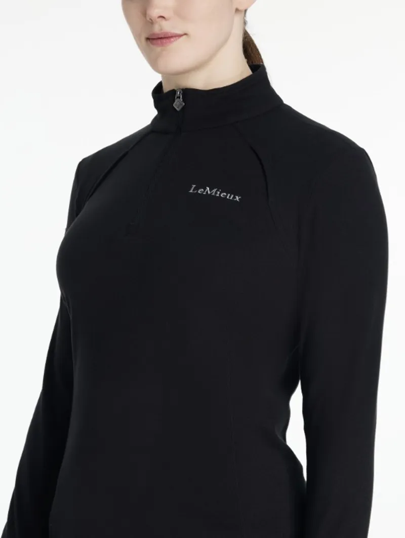 Lemieux Frances Quarter Zip Fleece Black-2