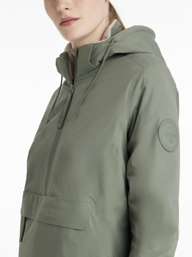 Lemieux Phoebe Half Zip Waterproof Anorak Rosemary-1