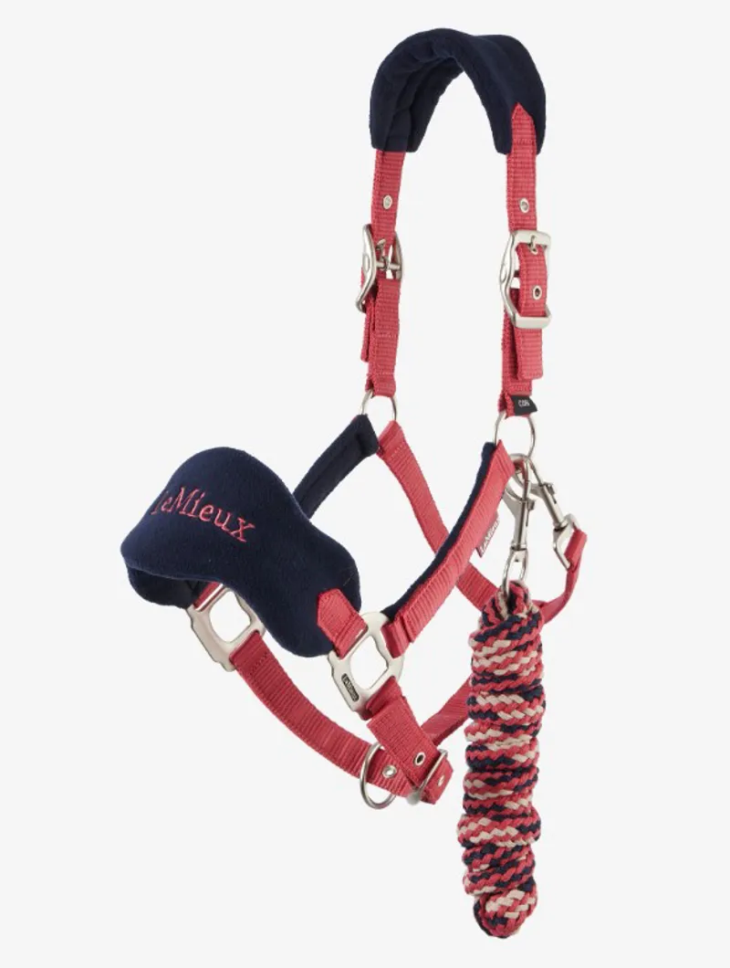 Lemieux Mini Vogue Headcollar and Leadrope Cranberry