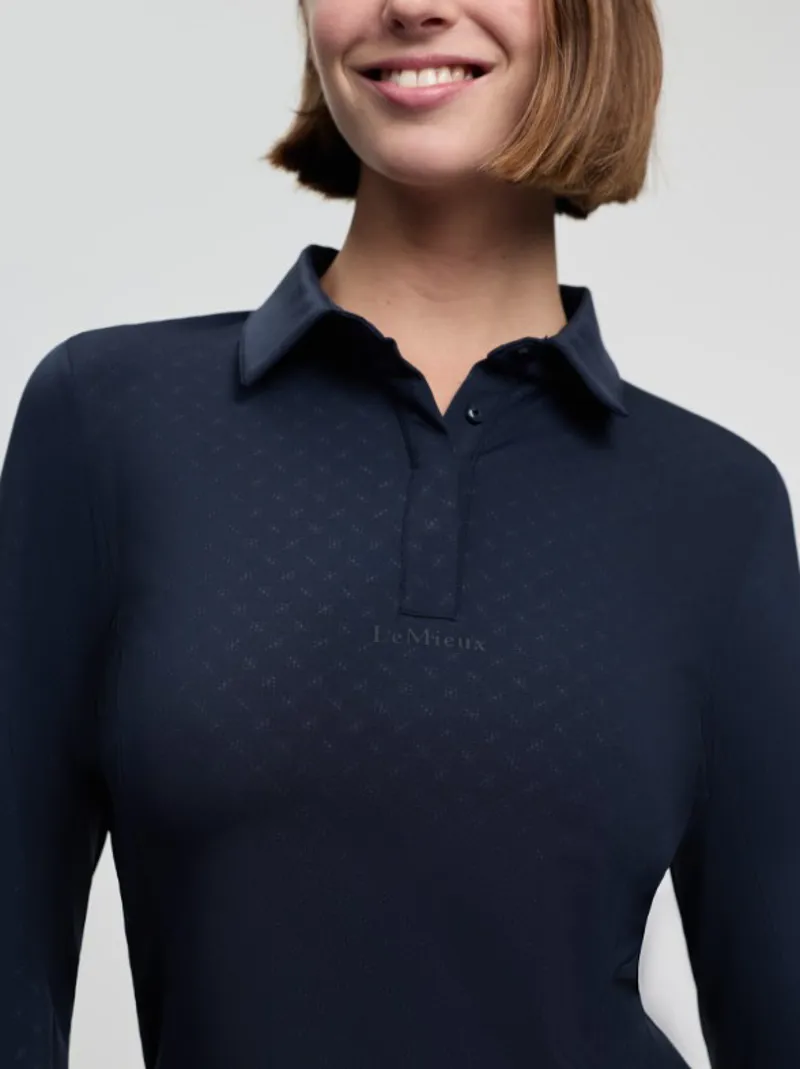 Lemieux Sarah Shirt Base Layer Patterned Navy-2