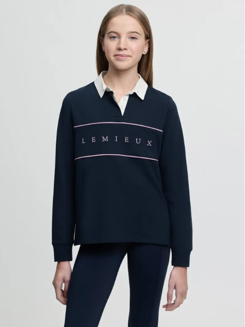 Lemieux Young Rider Riley Rugby Shirt Navy