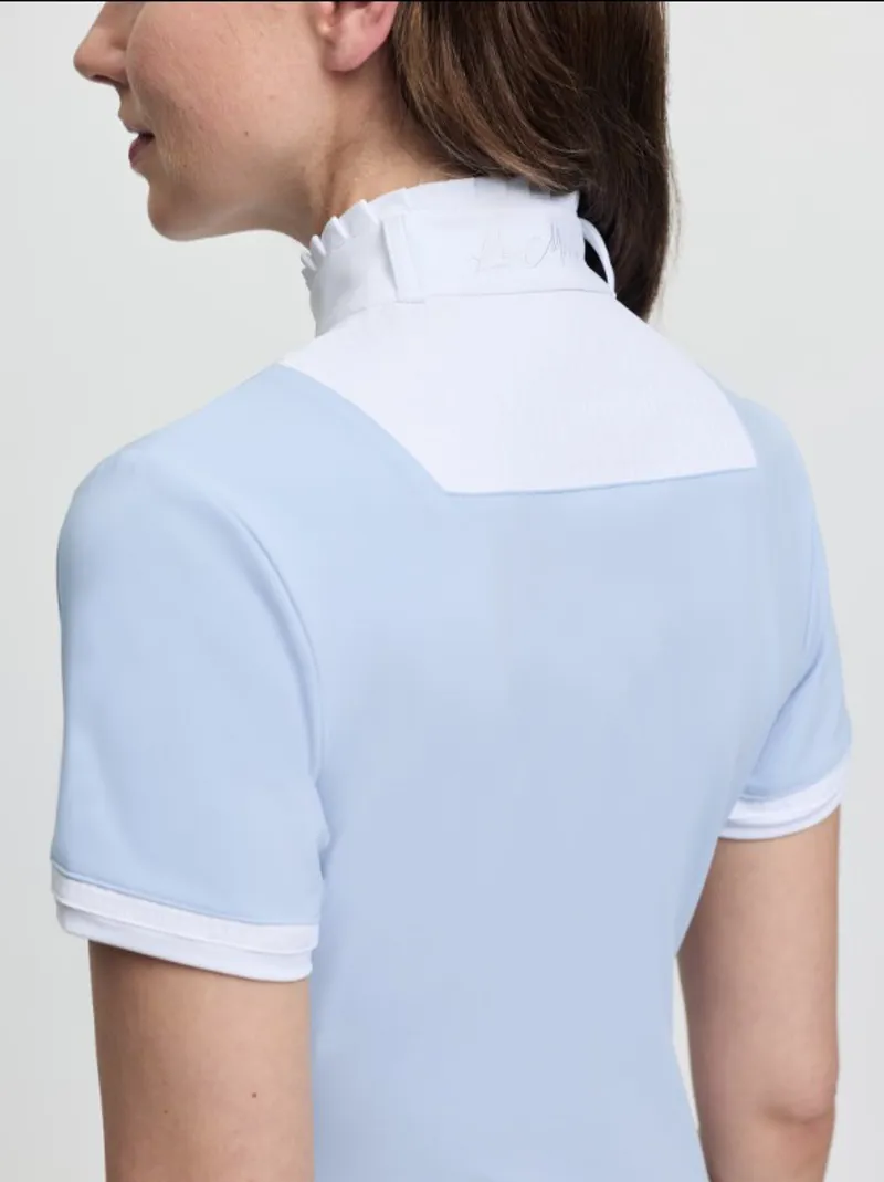 Lemieux Sophia Short Sleeve Pleated Show Shirt Mist-2