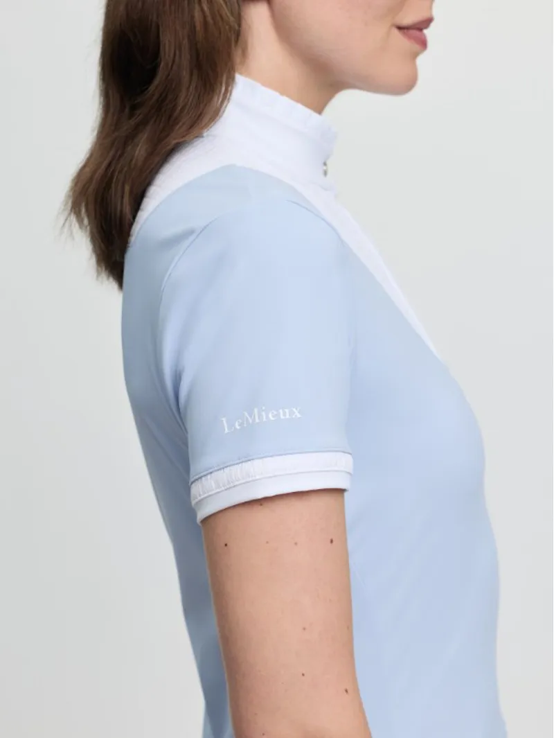 Lemieux Sophia Short Sleeve Pleated Show Shirt Mist-3