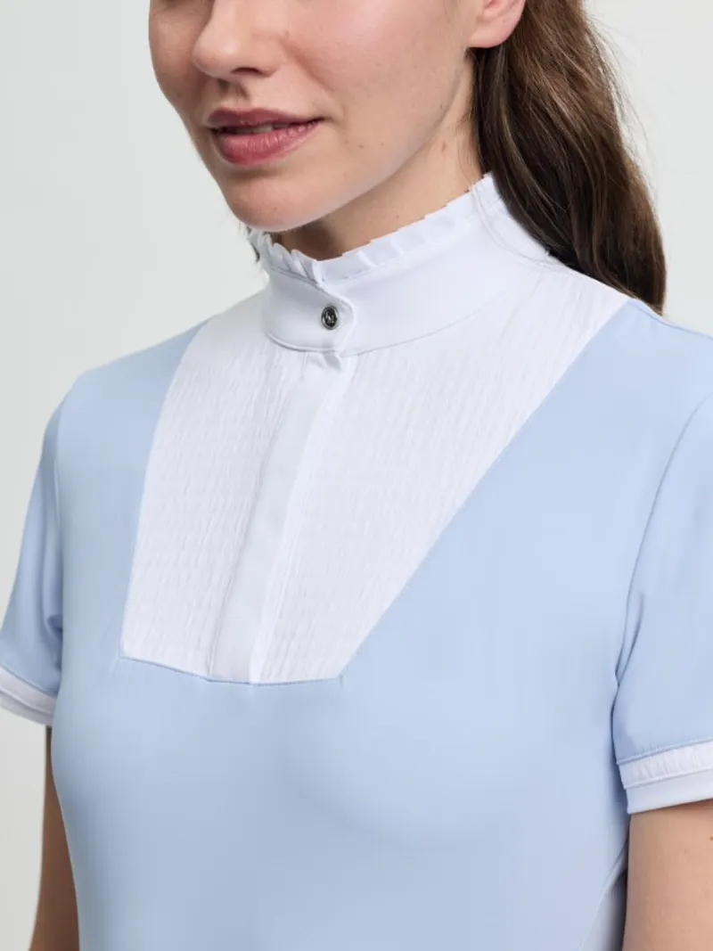 Lemieux Sophia Short Sleeve Pleated Show Shirt Mist-4