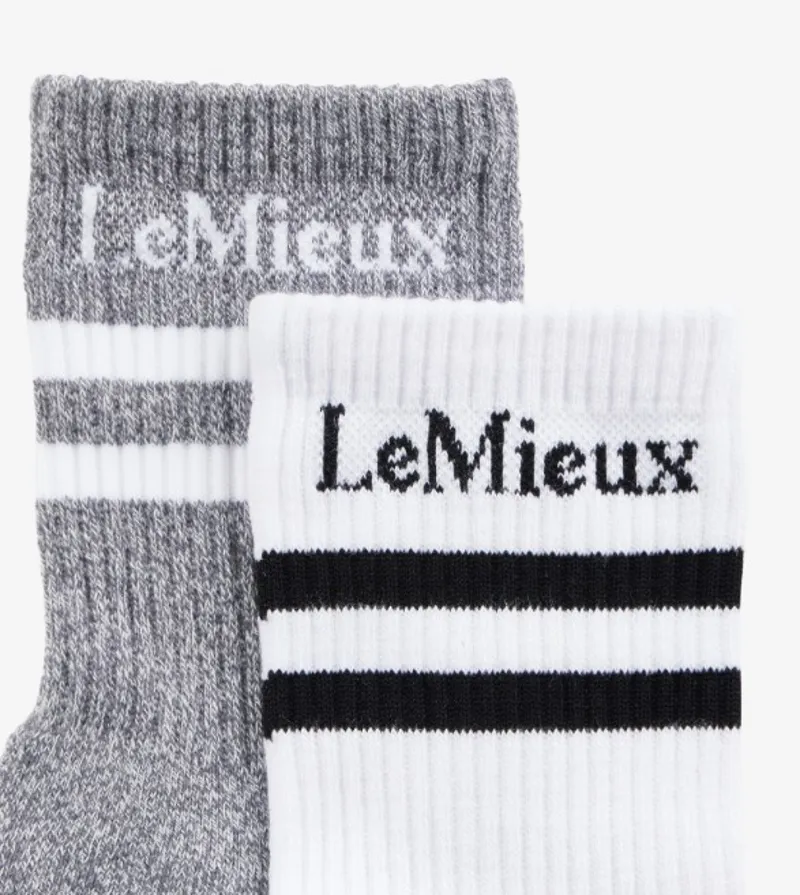 Lemieux Crew Socks 2 Pack White-1