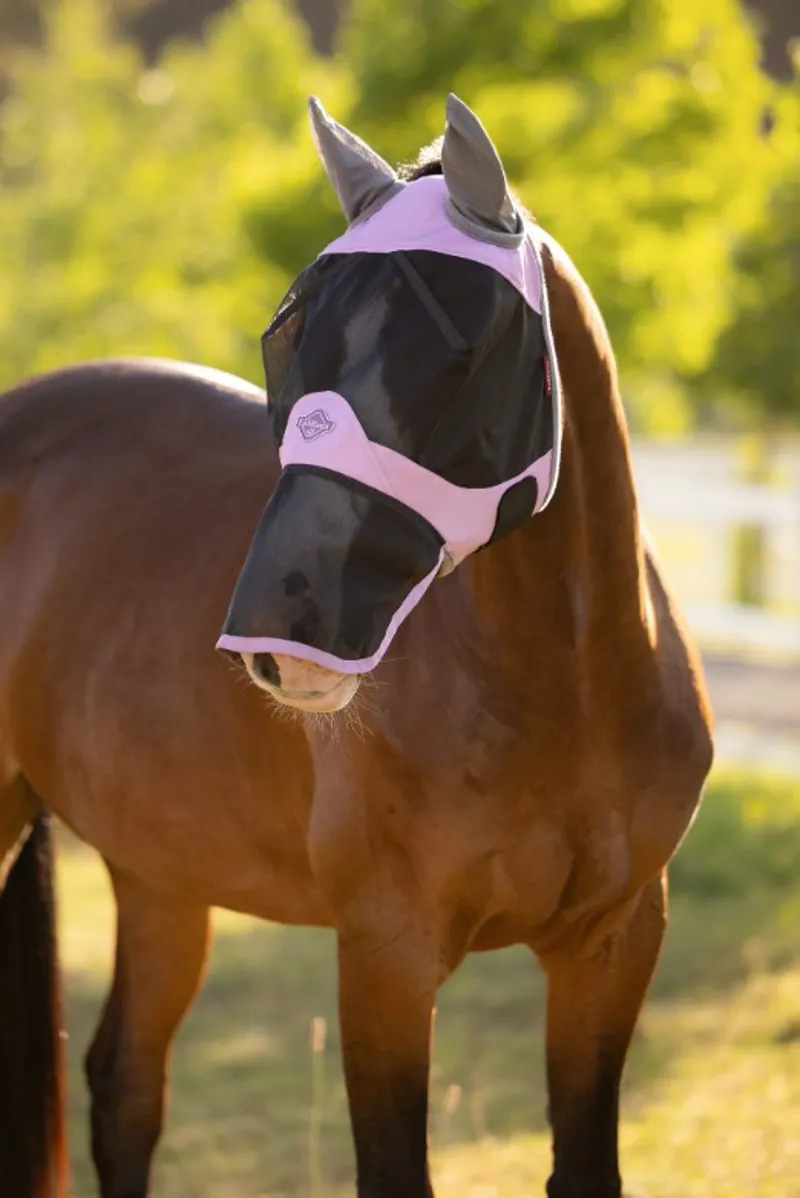 Lemieux Visor-Tek Full Fly Mask Fondant-1