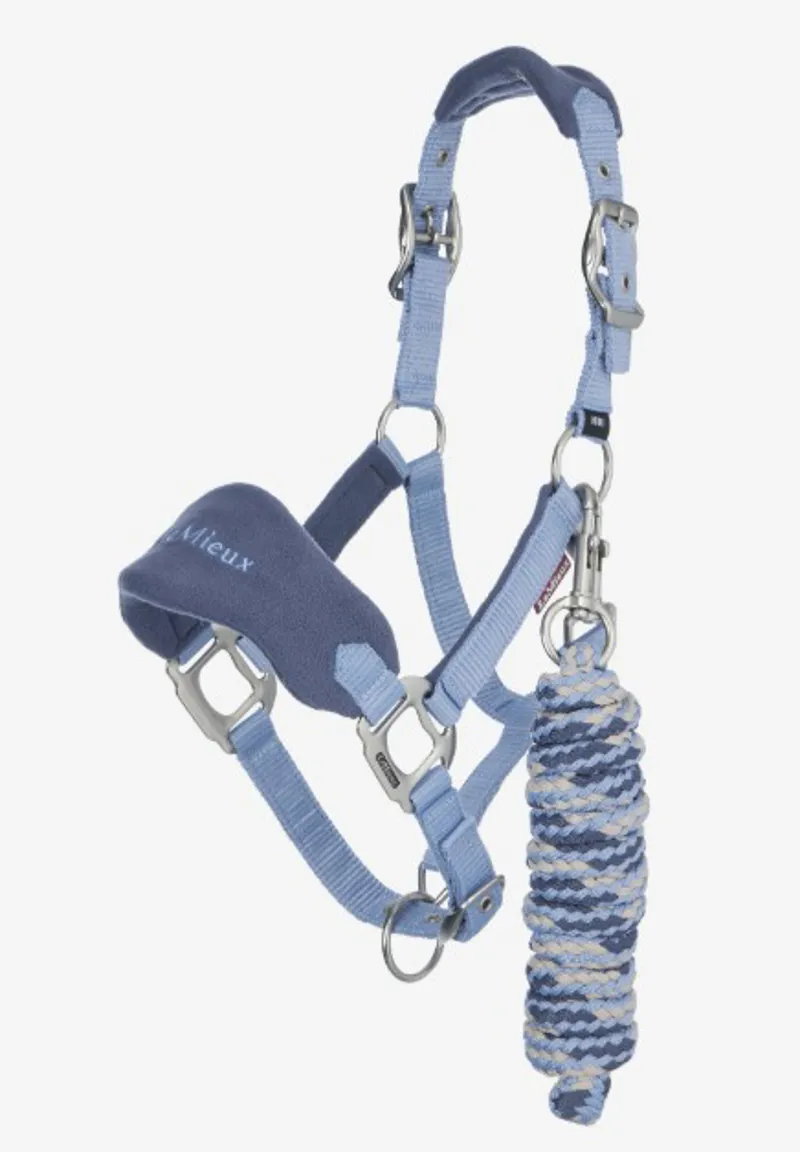 Lemieux Mini Vogue Headcollar and Leadrope Powder Blue