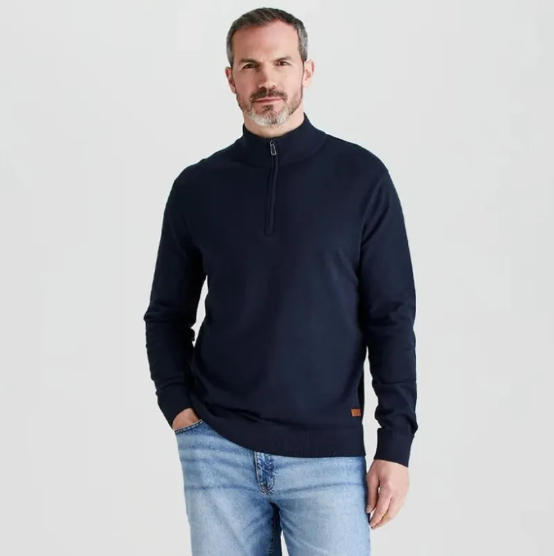Ridgeline Mens Hartland 1/4 Zip Knit Navy