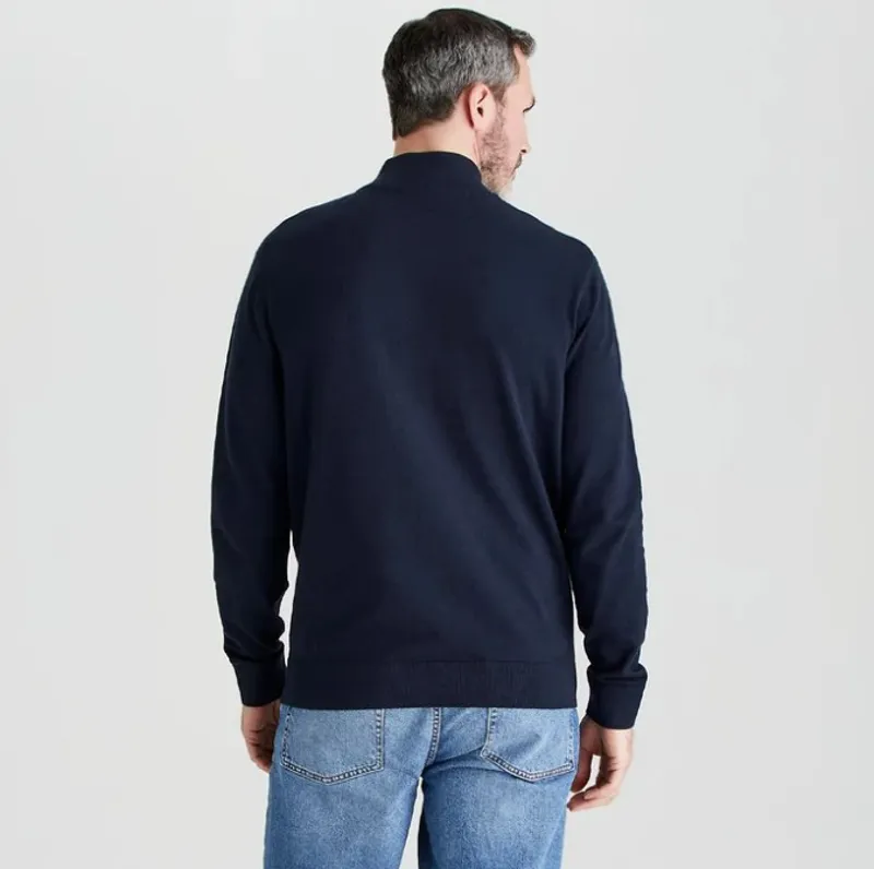Ridgeline Mens Hartland 1/4 Zip Knit Navy-1