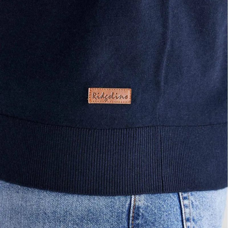 Ridgeline Mens Hartland 1/4 Zip Knit Navy-2