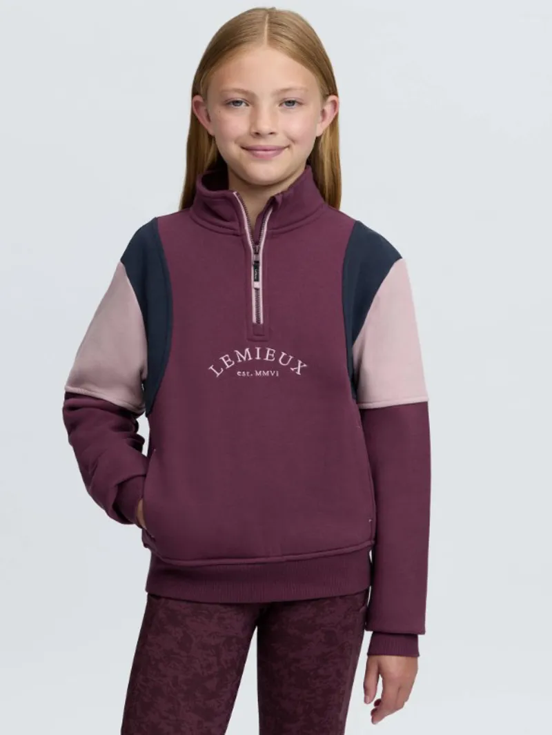 Lemieux Young Rider Viola Quarter Zip Sweat Bramble