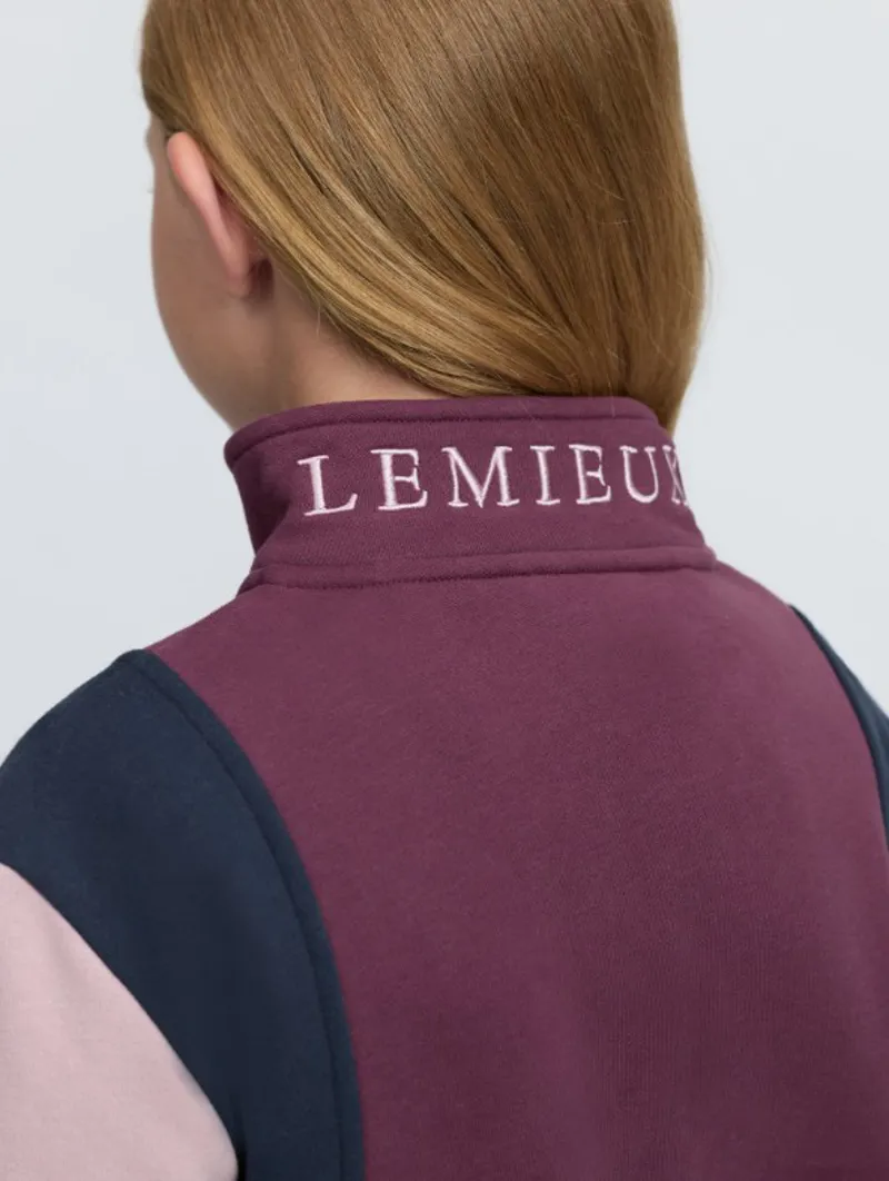 Lemieux Young Rider Viola Quarter Zip Sweat Bramble-4
